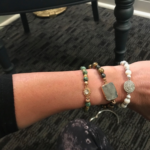 Stone and Bead Bracelets - Picture 4 of 8